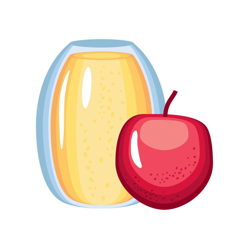 juicy apple drink vector