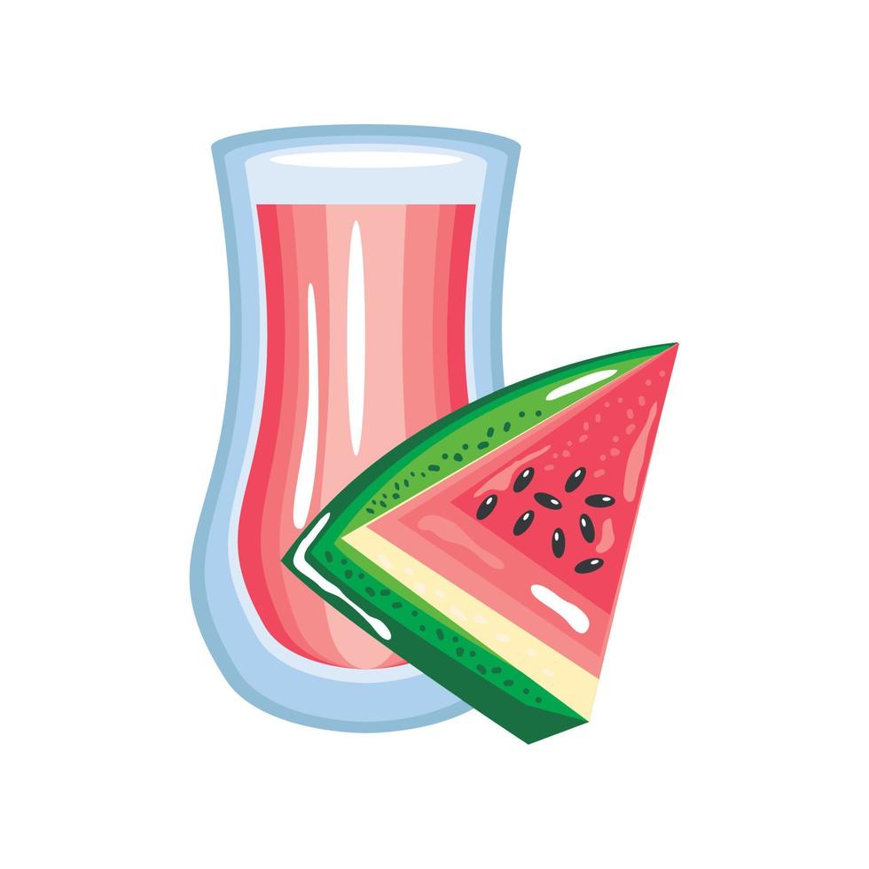 watermelon juice drink vector