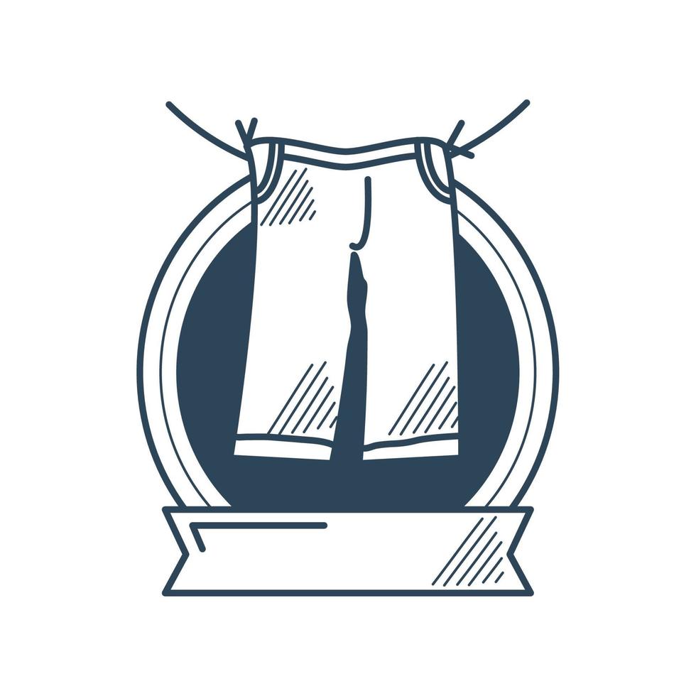 laundry pants icon vector