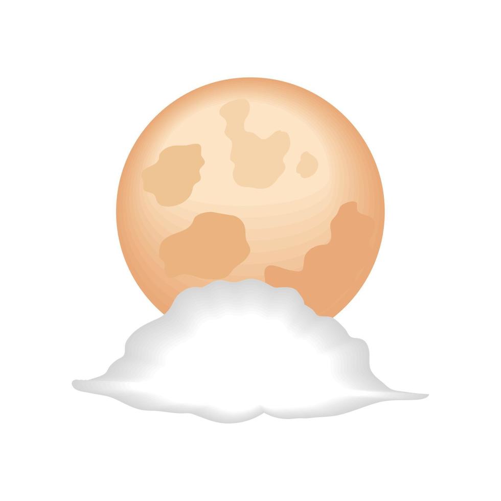 moon and cloud vector