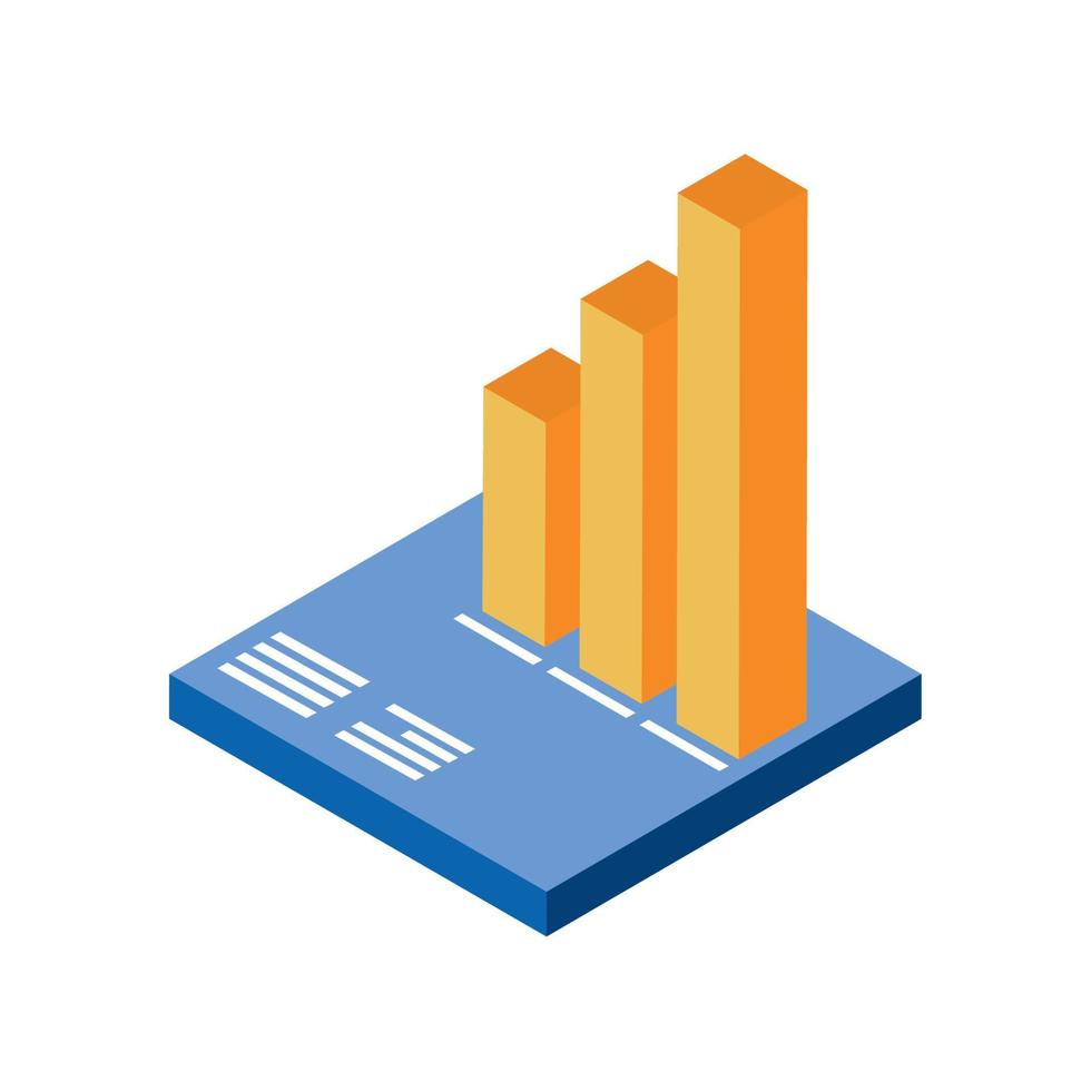 isometric chart business vector