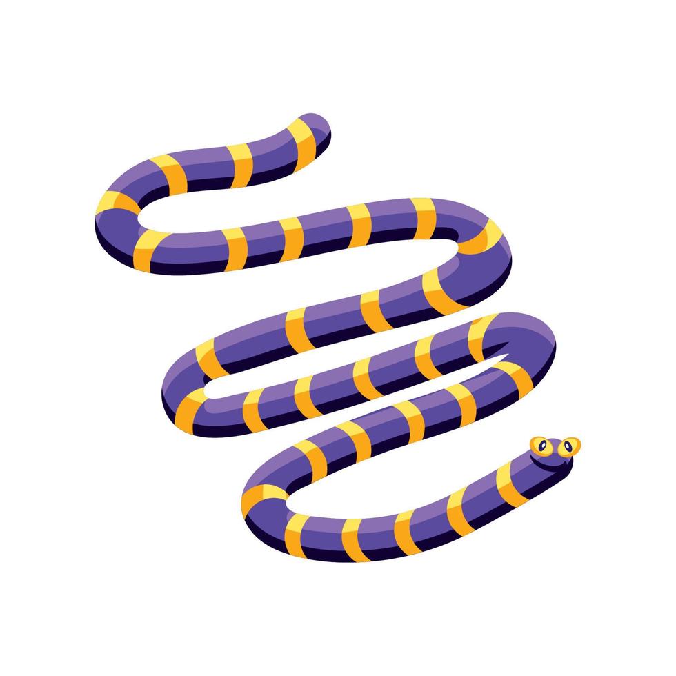 cartoon snake icon vector