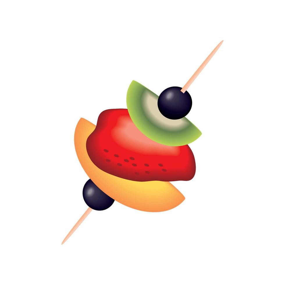 appetizer with fruits vector