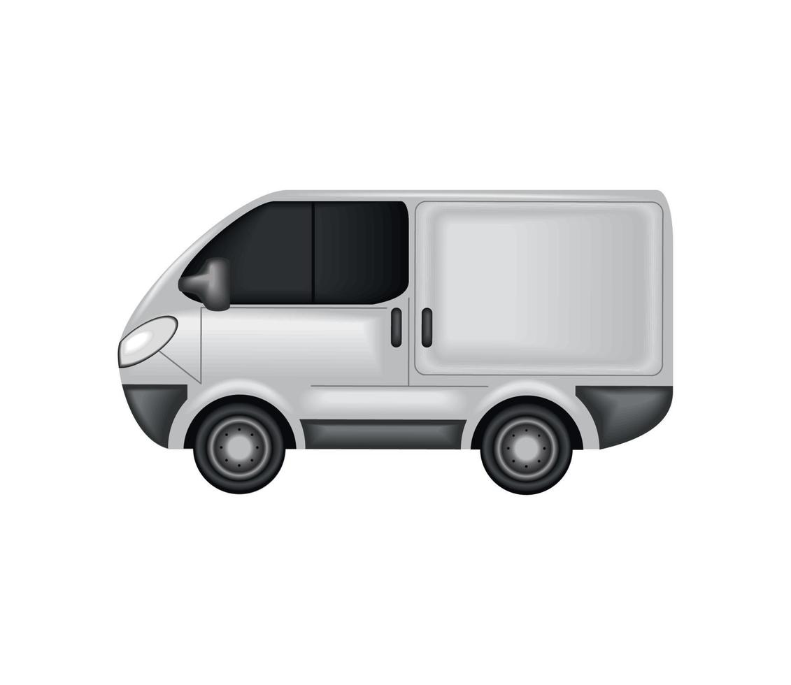 maqueta de transporte de furgoneta vector