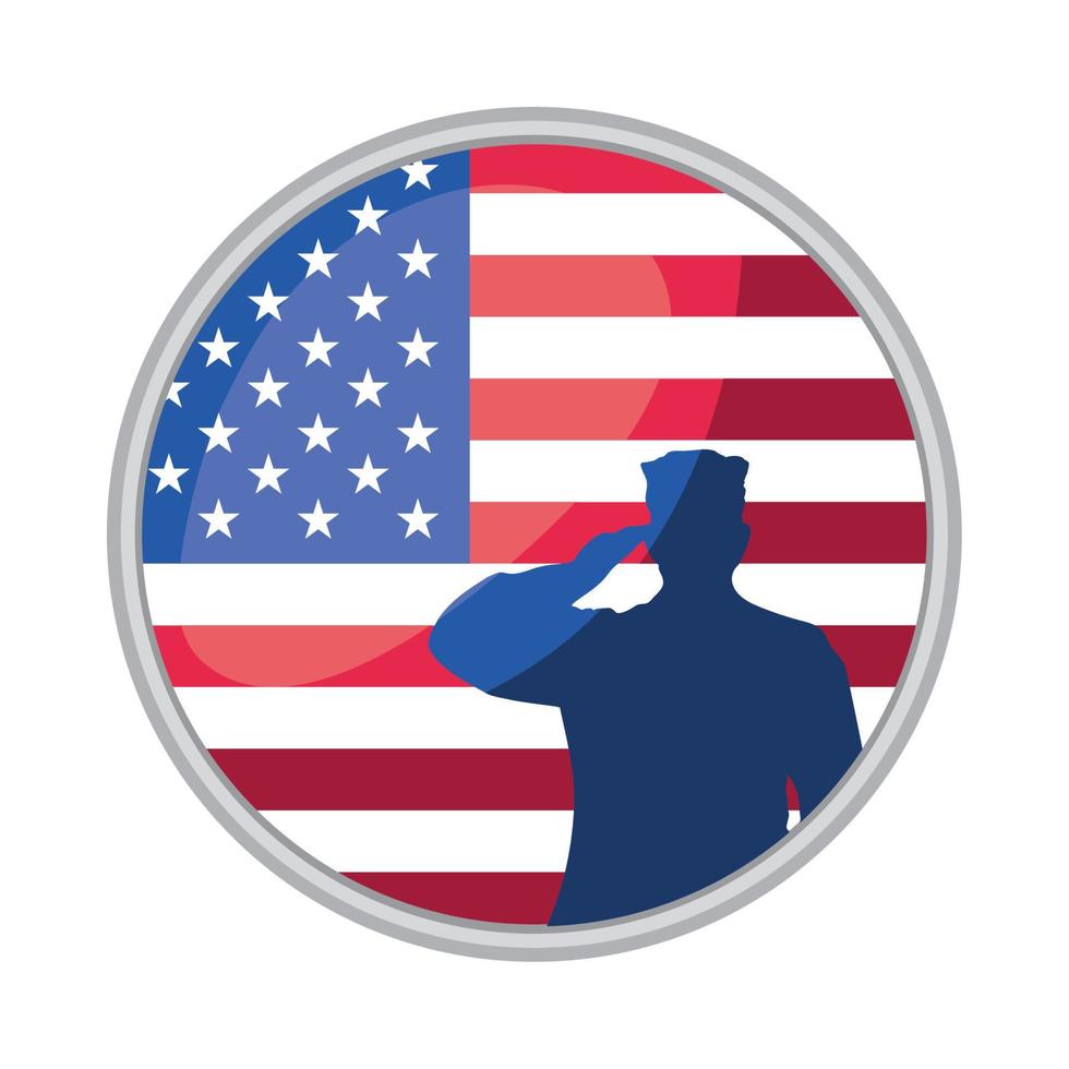 veterans day label vector