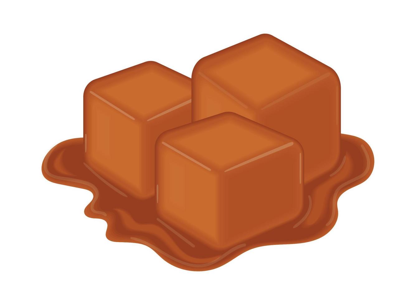 melted caramel candy vector