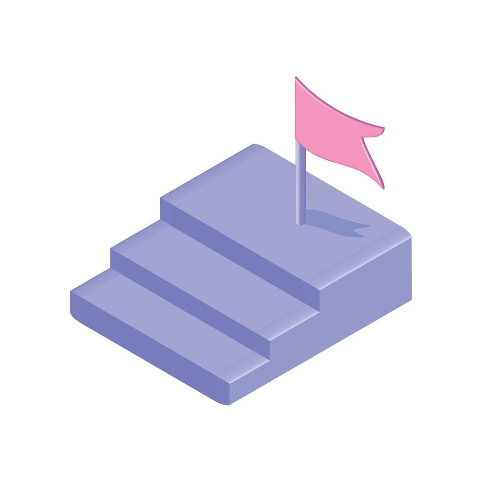 isometric start up success vector