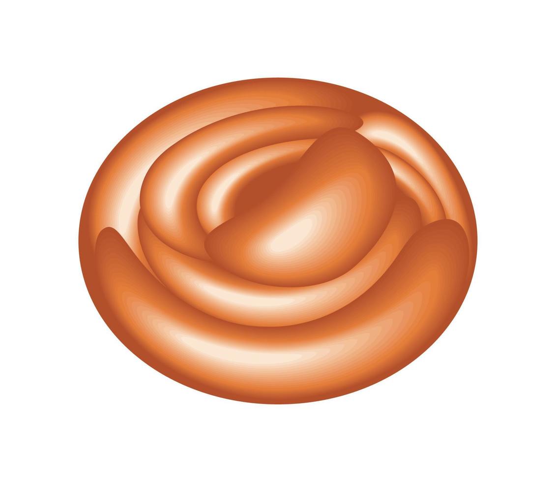 caramel flat icon vector