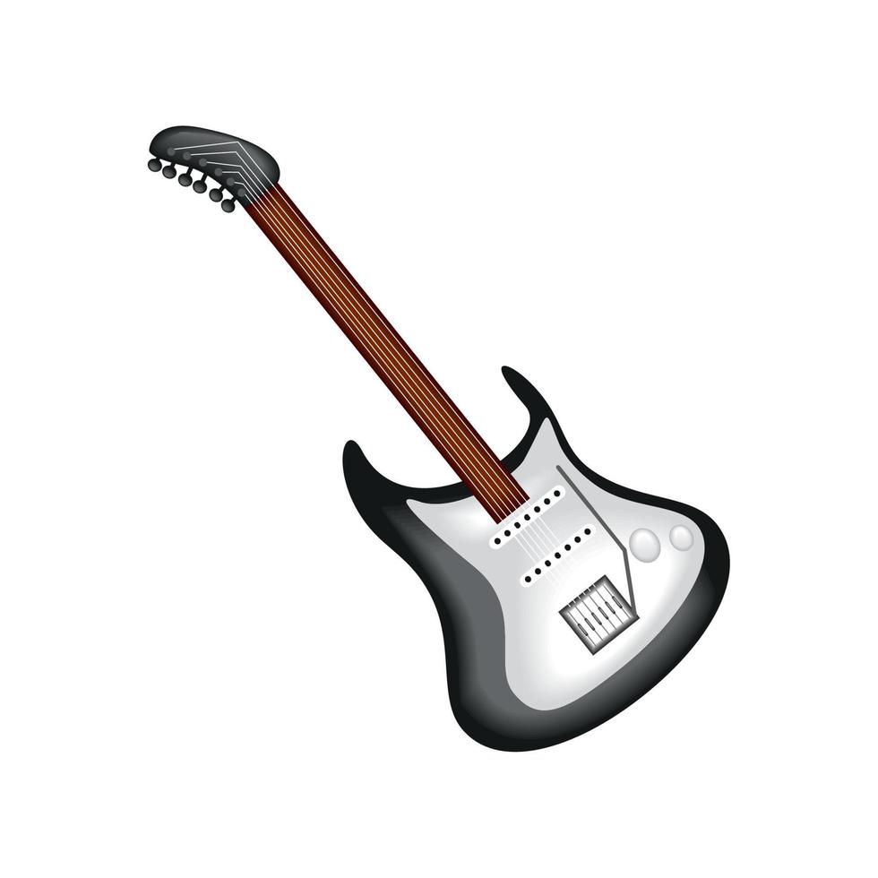 instrumento de guitarra eléctrica realista vector