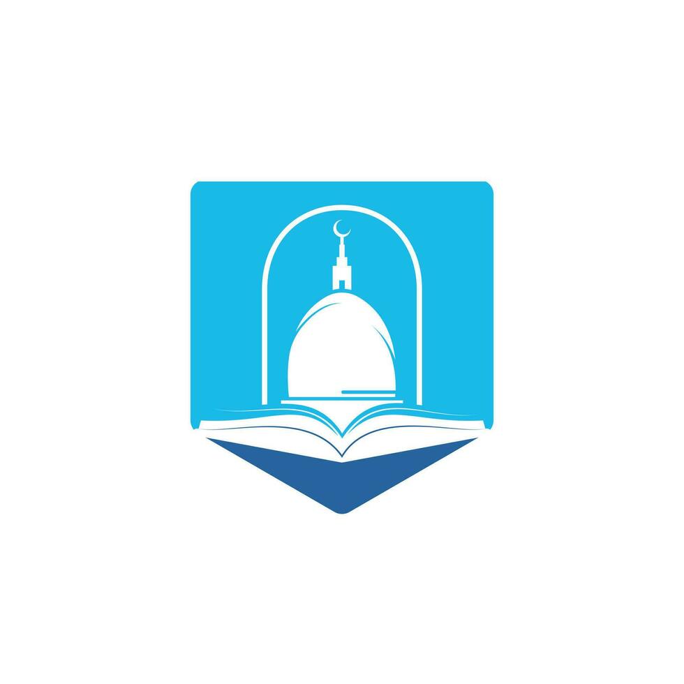 Islamic school vector logo design. Muslim learning logo template.