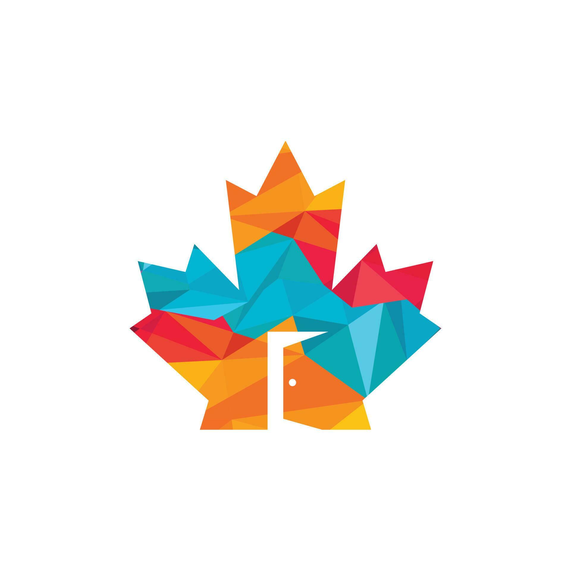 Maple leaf Maple leaf real estate vector logo. Maple leaf real estate