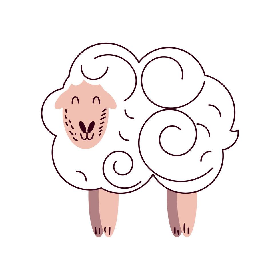 cute sheep animal vector