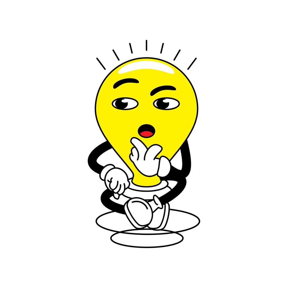 light bulb traditional cartoon vector