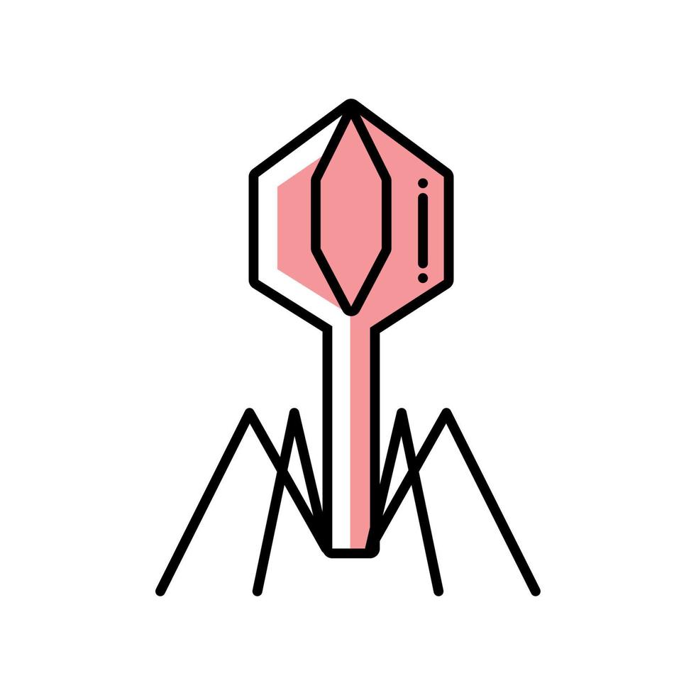 bacteriophage icon isolated vector