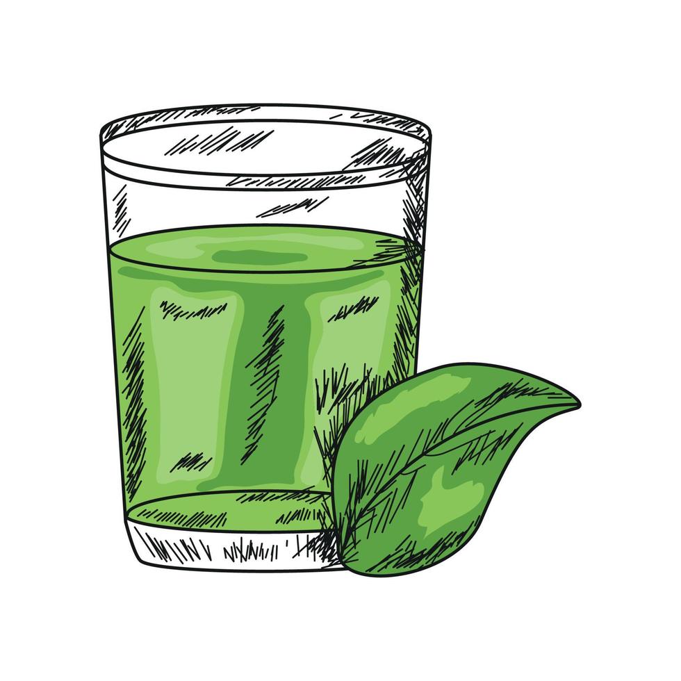 vaso de jugo organico vector