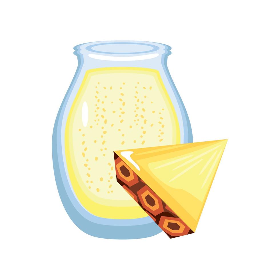 fruit pineapple juice vector