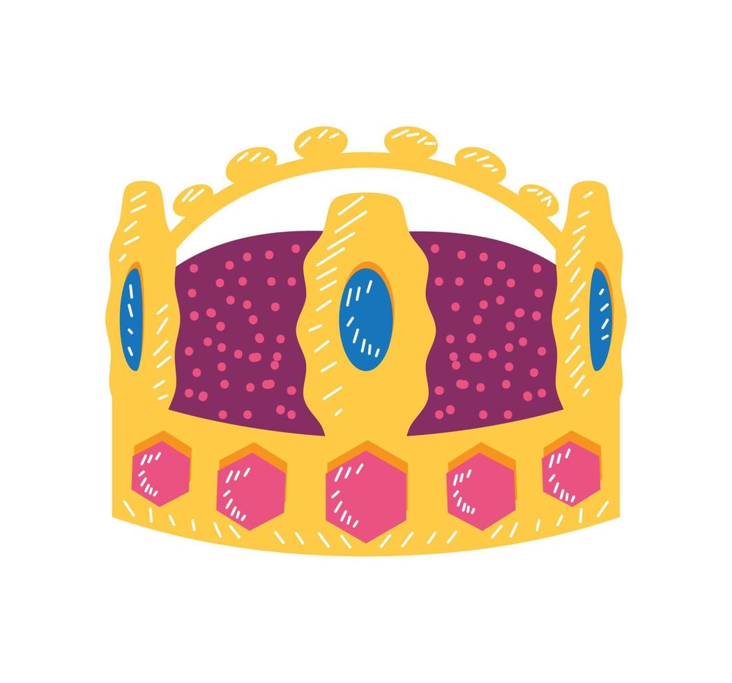 heraldic gold crown vector