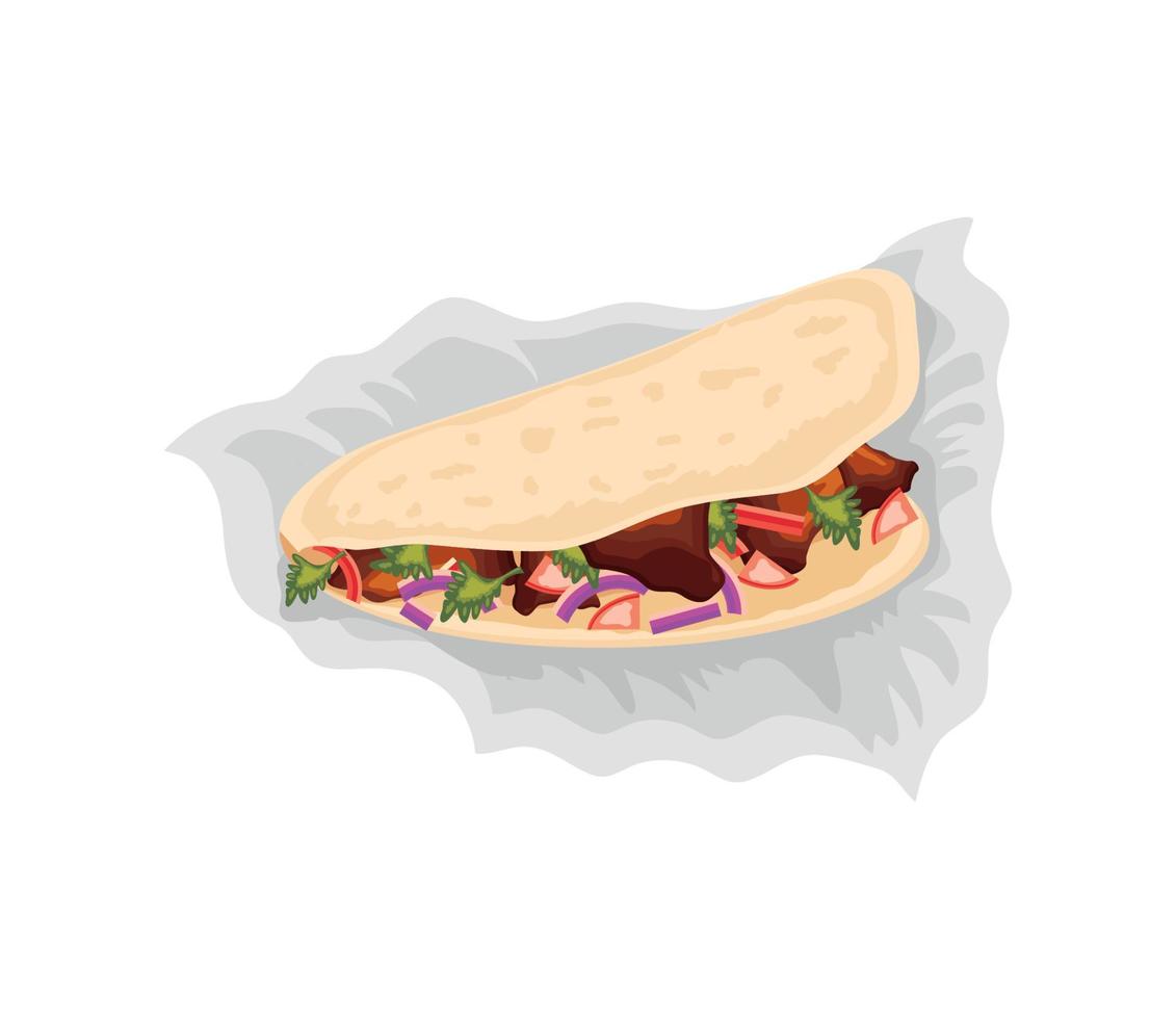 taco de comida rápida vector