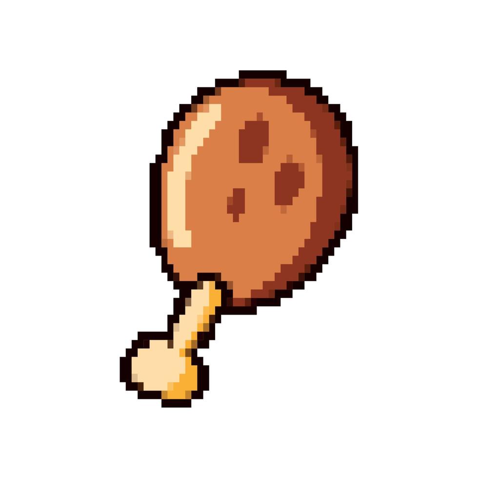 chicken pixel art vector