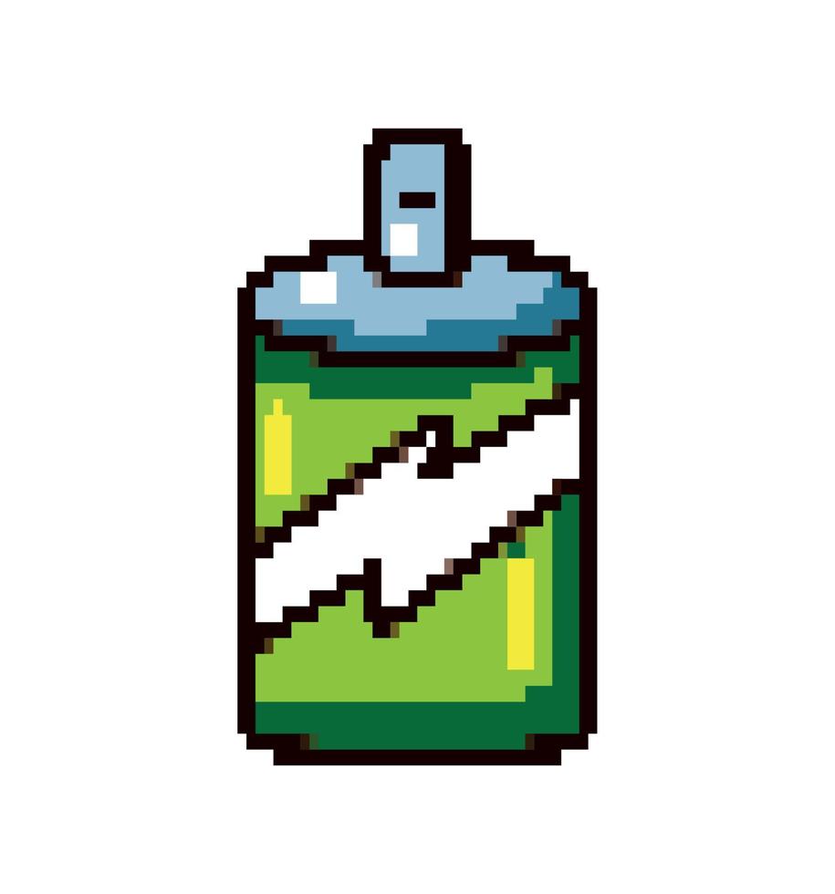 energy drink pixel art vector