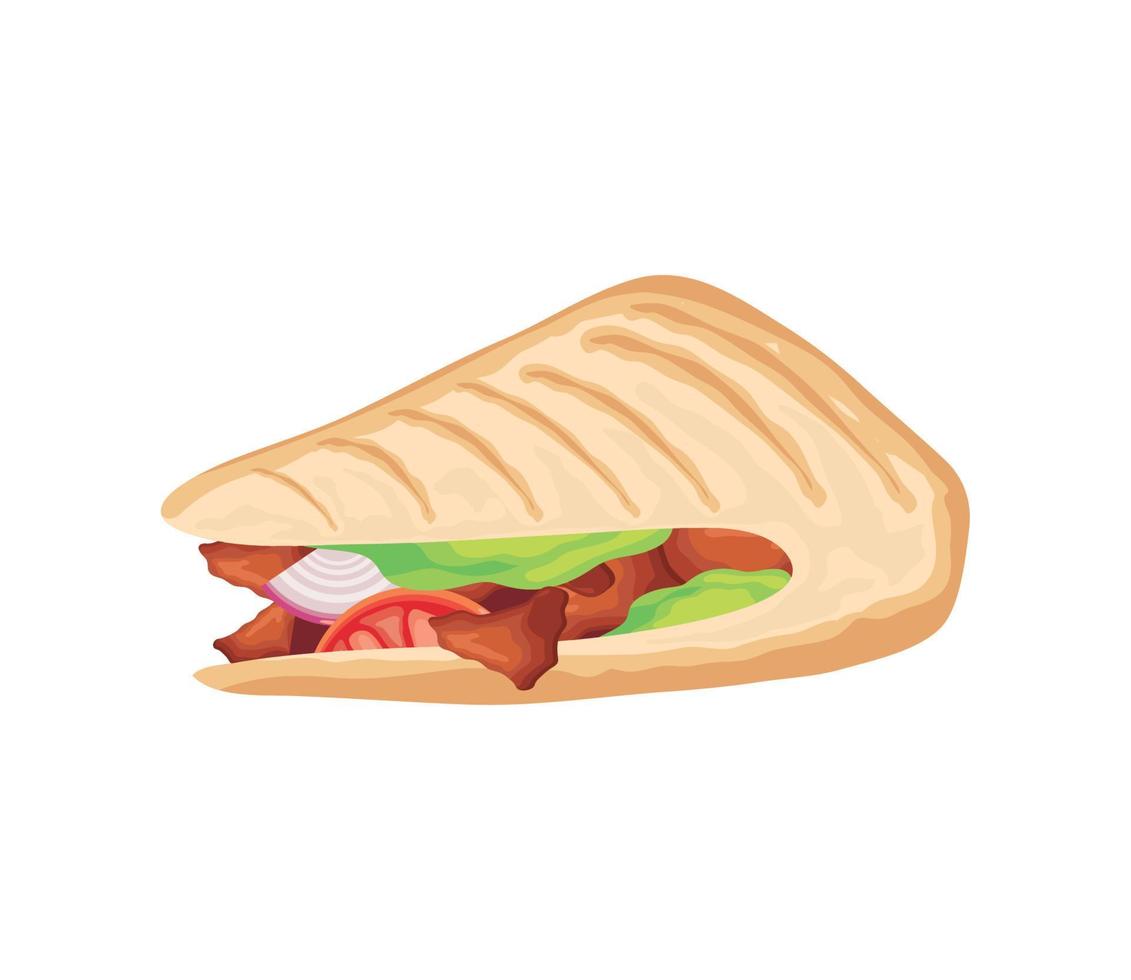 taco food icon vector