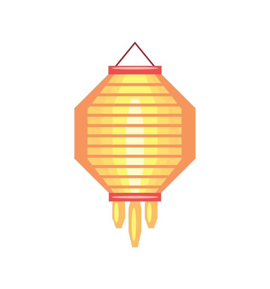 asian lantern icon vector