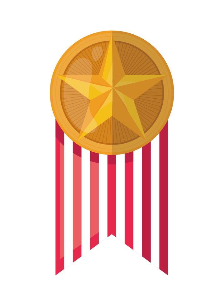 gold star medal vector