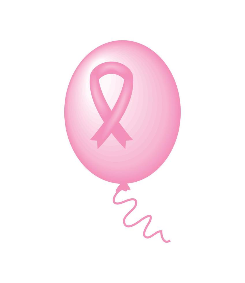 globo de cáncer de mama vector