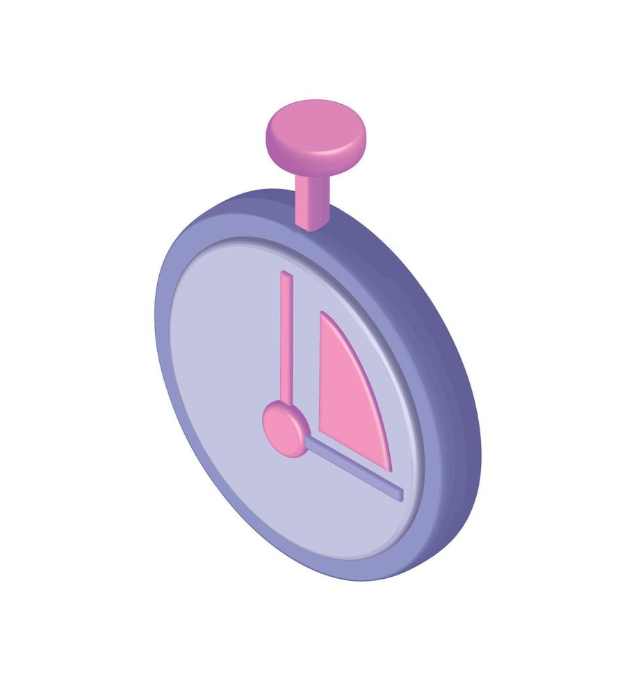 isometric stopwatch timer vector