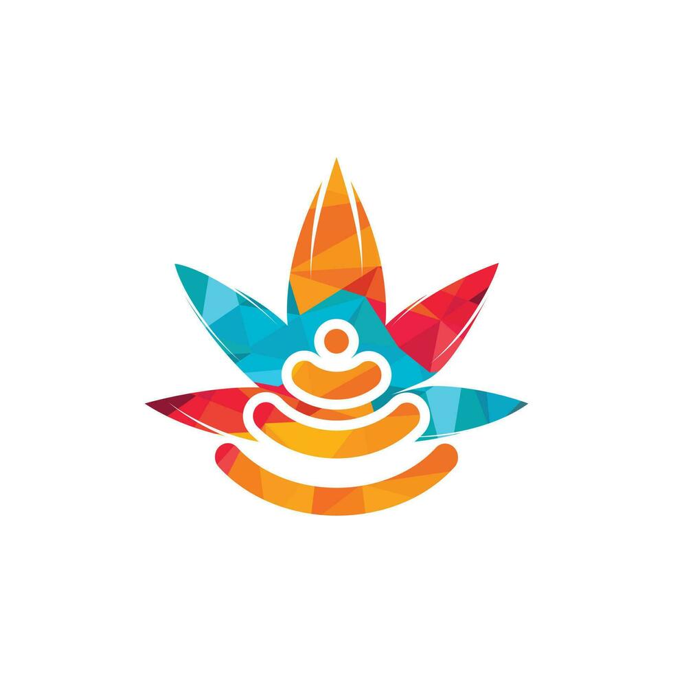 Cannabis wifi vector logo design. Hemp and signal symbol or icon.