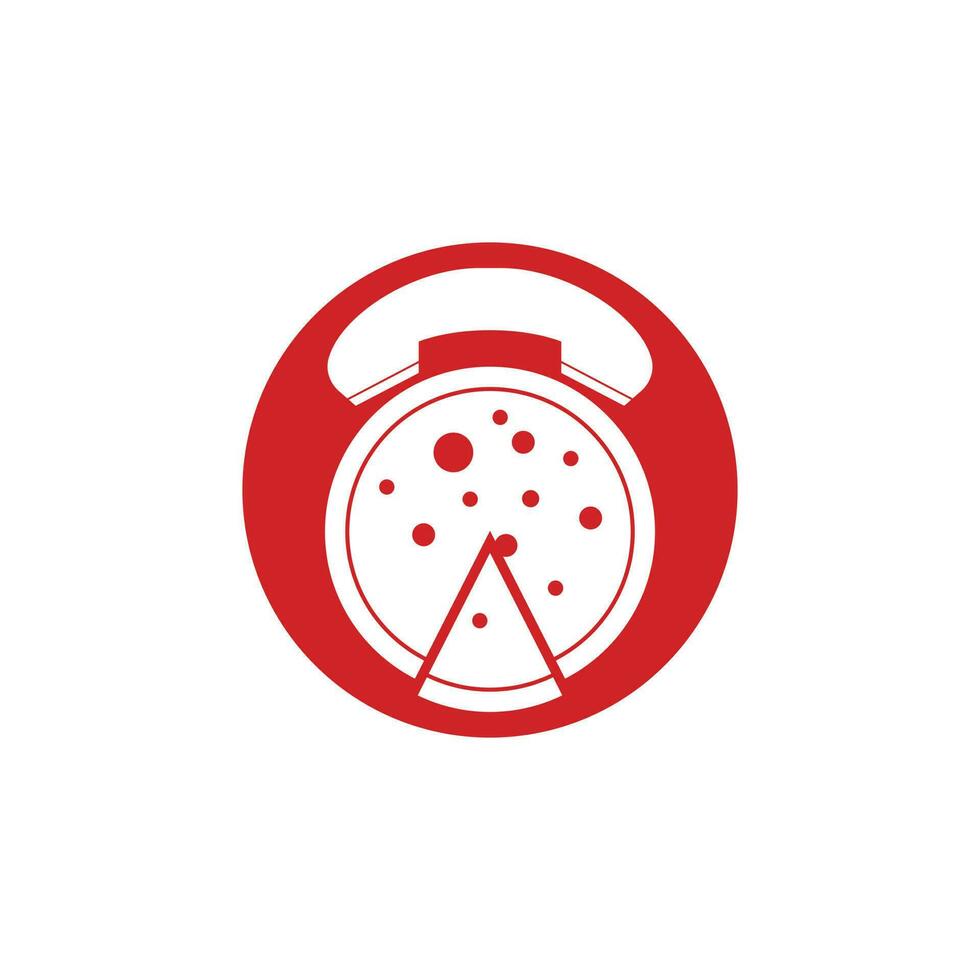 Pizza hot line fast delivery logo design. Pizza delivery logo template. vector