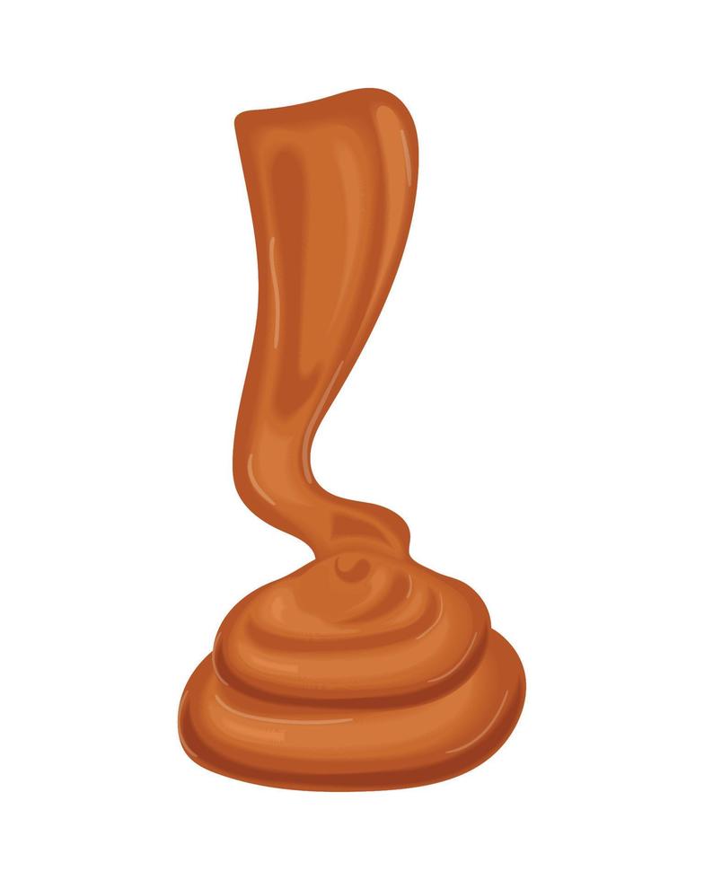 líquido delicioso caramelo vector