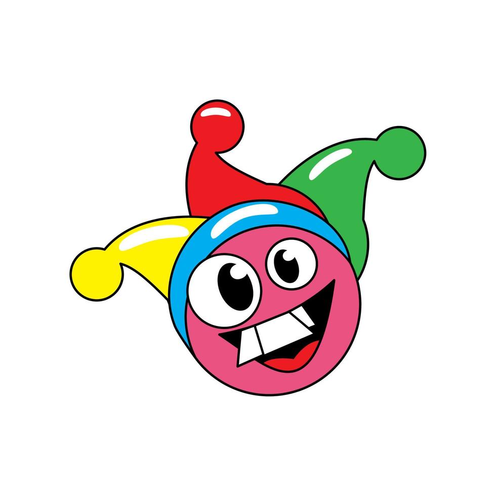 funny joker traditional cartoon vector