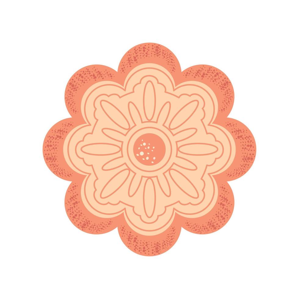 sweet mooncake dessert vector