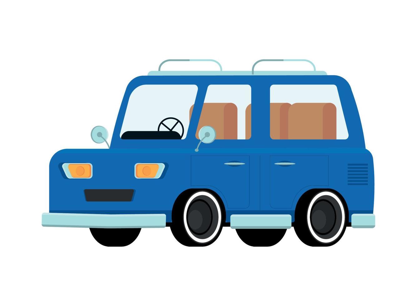 blue car transport vector