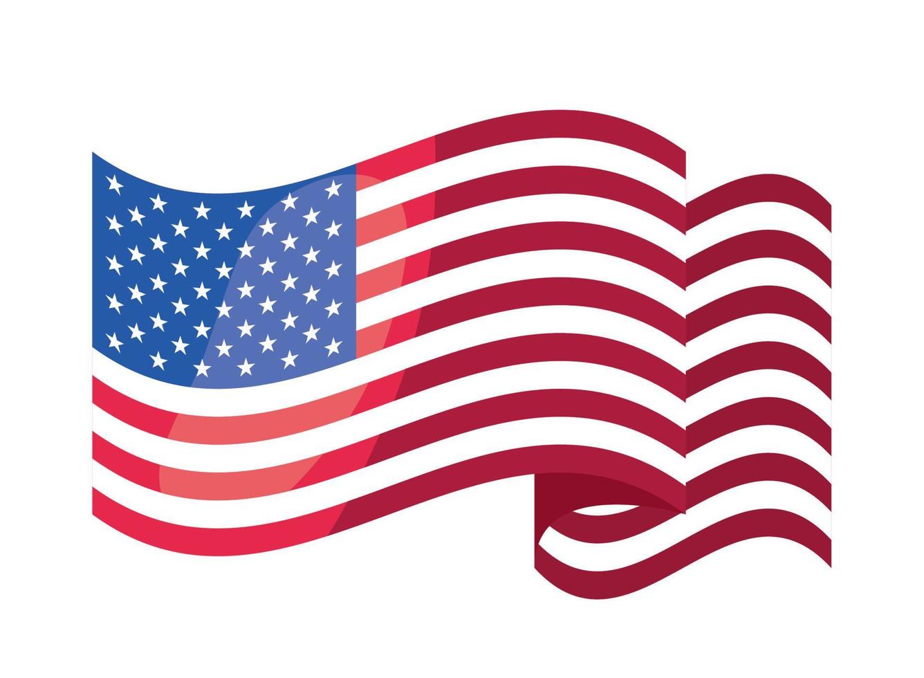 icono de la bandera de Estados Unidos vector