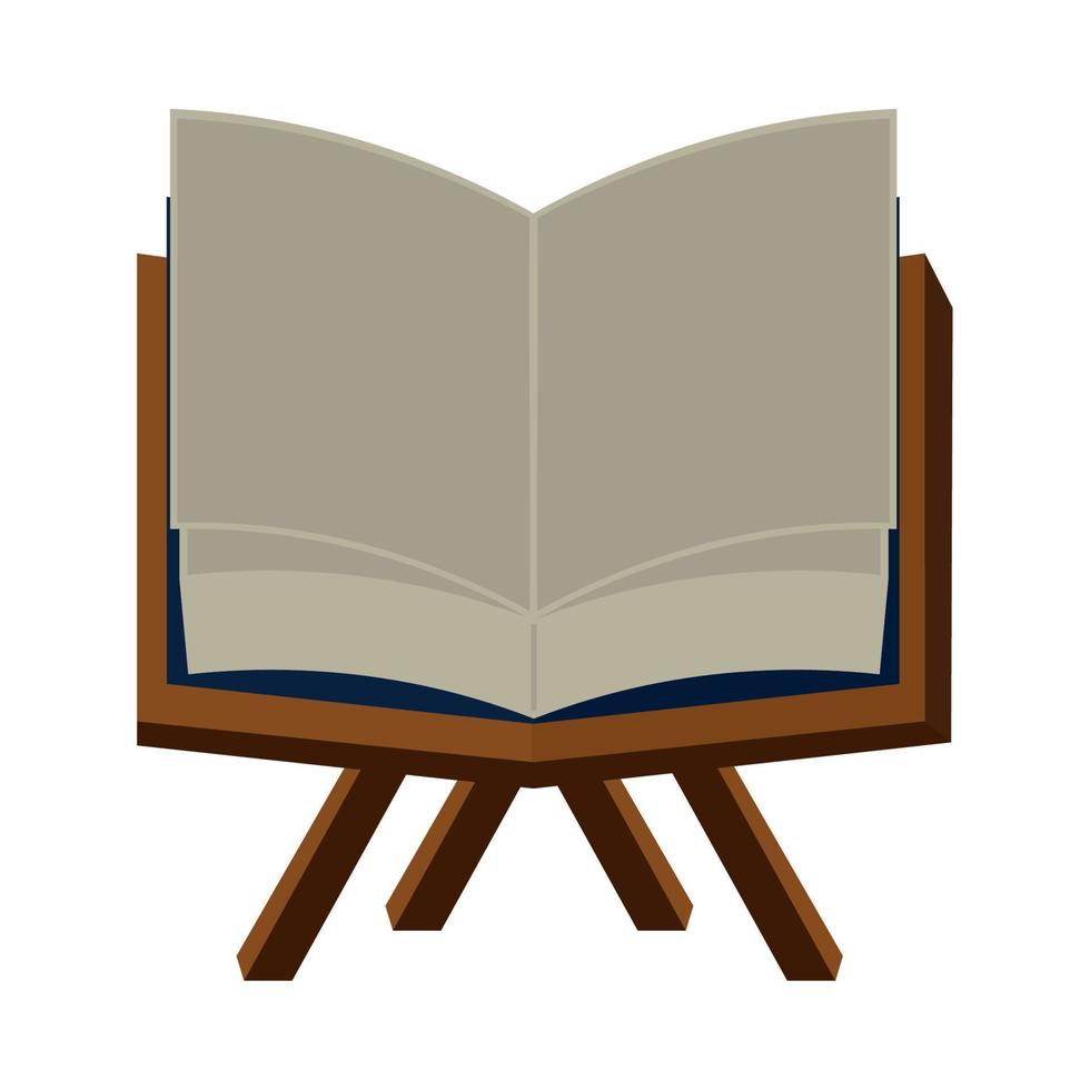 open book on stand vector