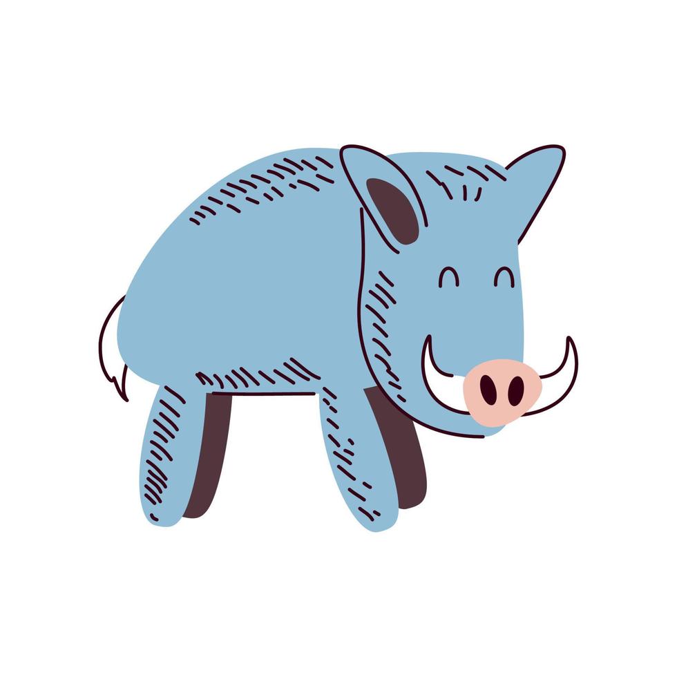 wild pig animal vector