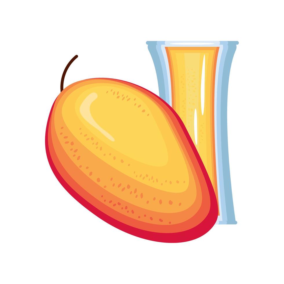 mango fruit juice vector