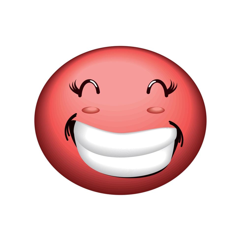 cara de emoticon de sonrisa vector