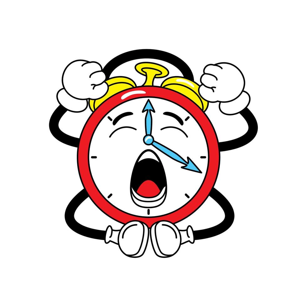 alarm clock traditional cartoon vector