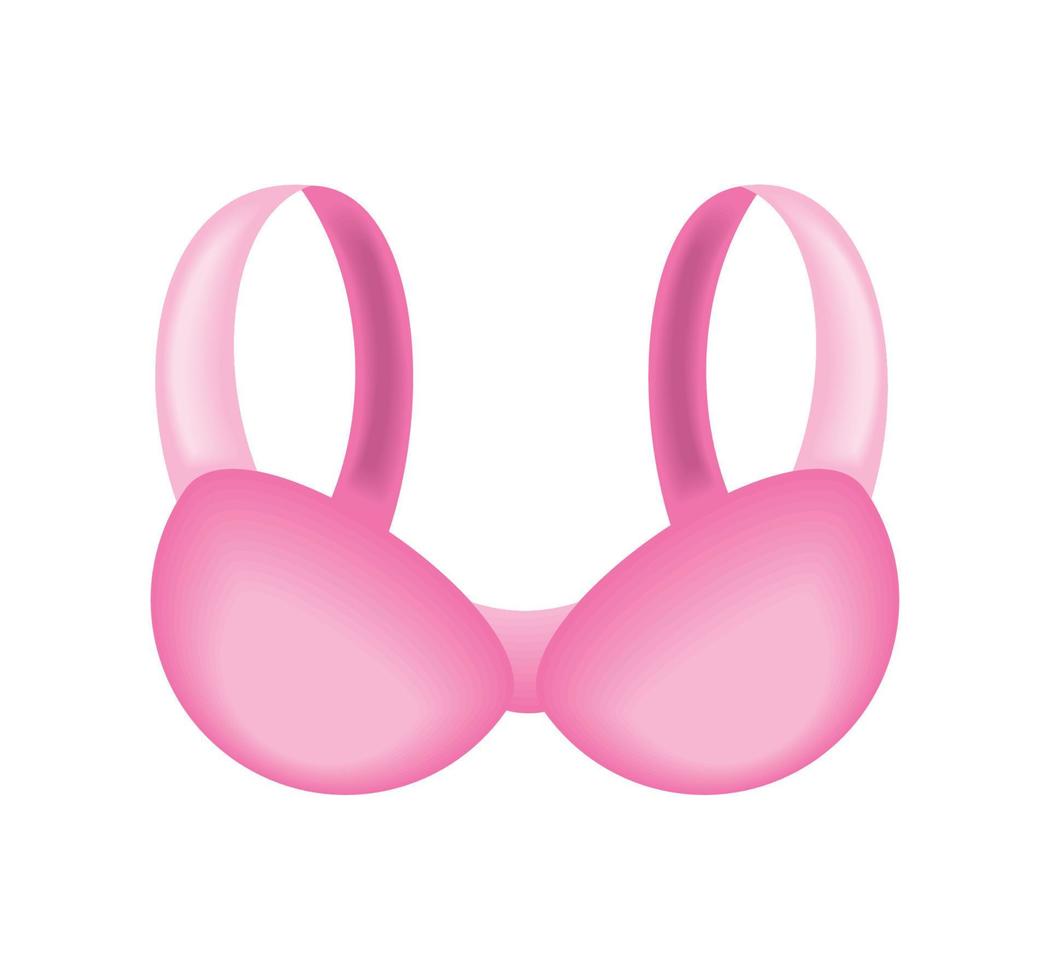 pink bra icon vector