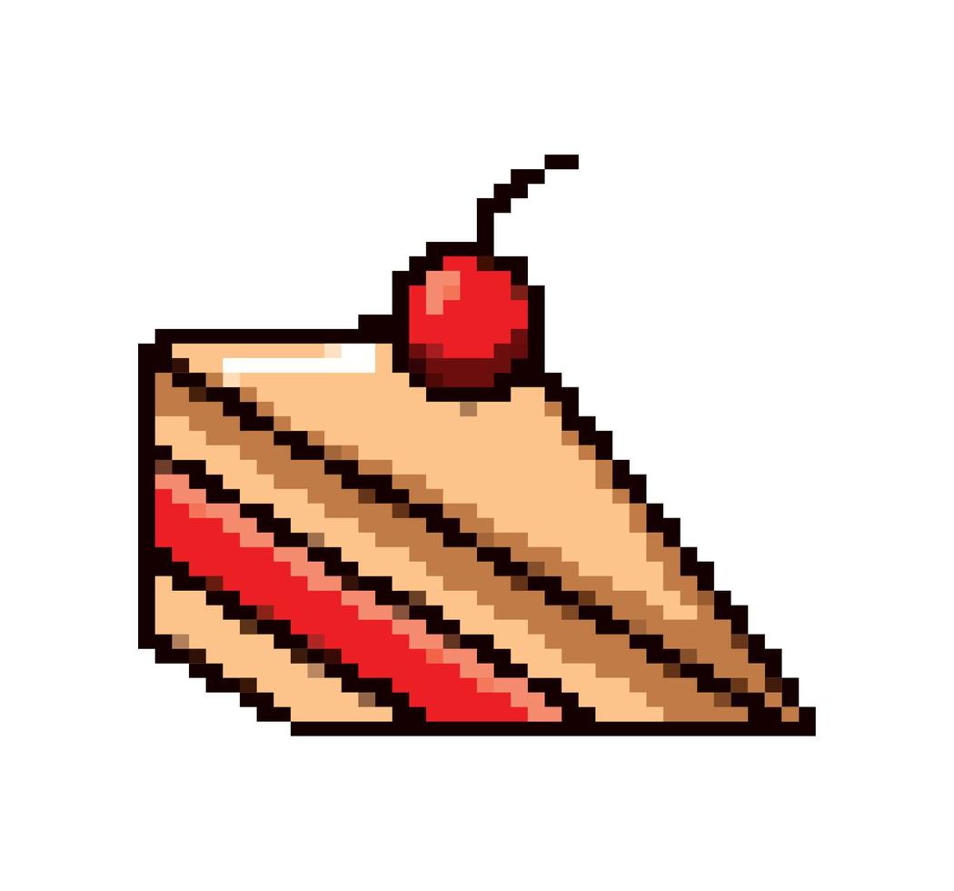 cake pixel art vector