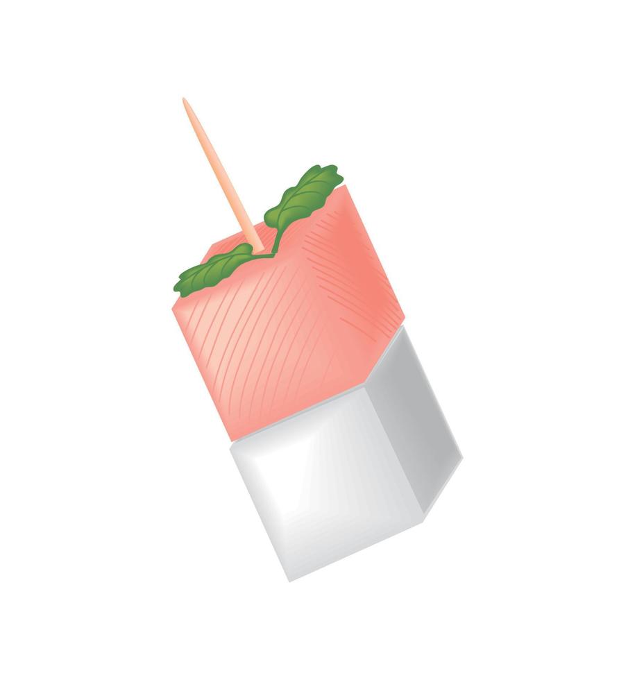 aperitivo con pescado vector