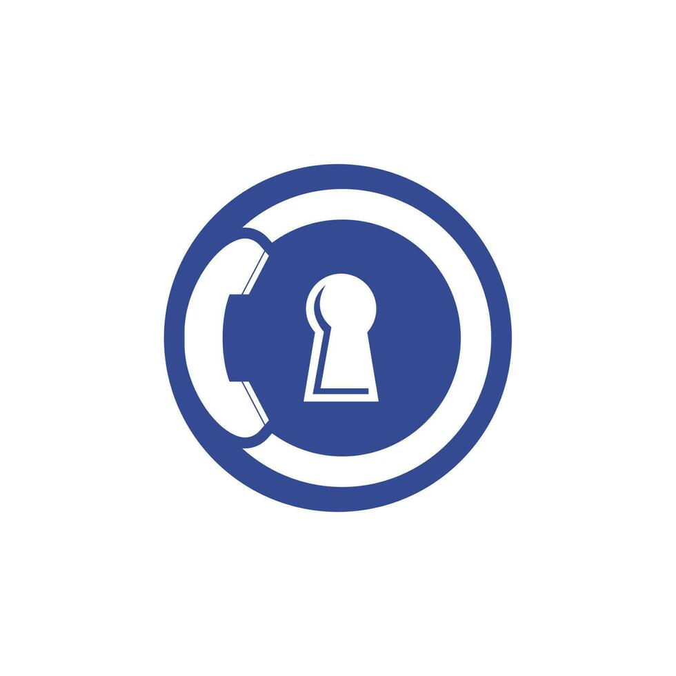 Secure Call Icon Logo Design. vector