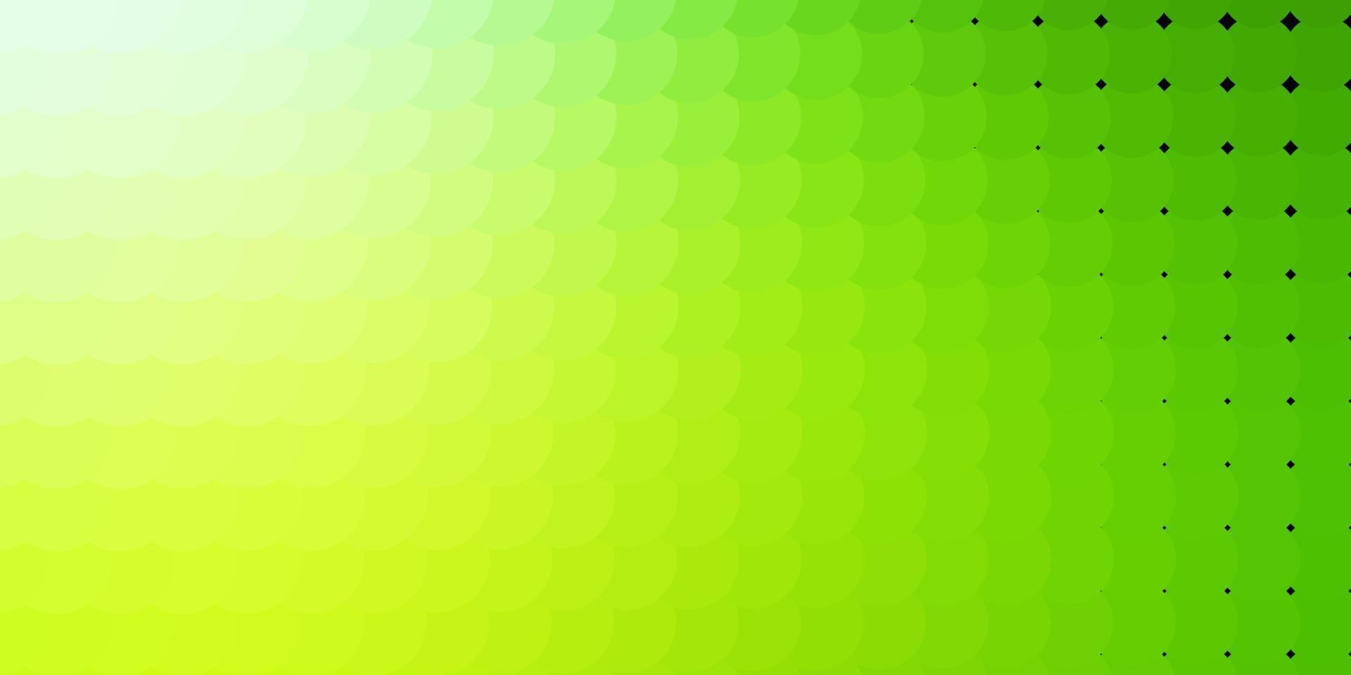 Light Green, Yellow vector background with bubbles.