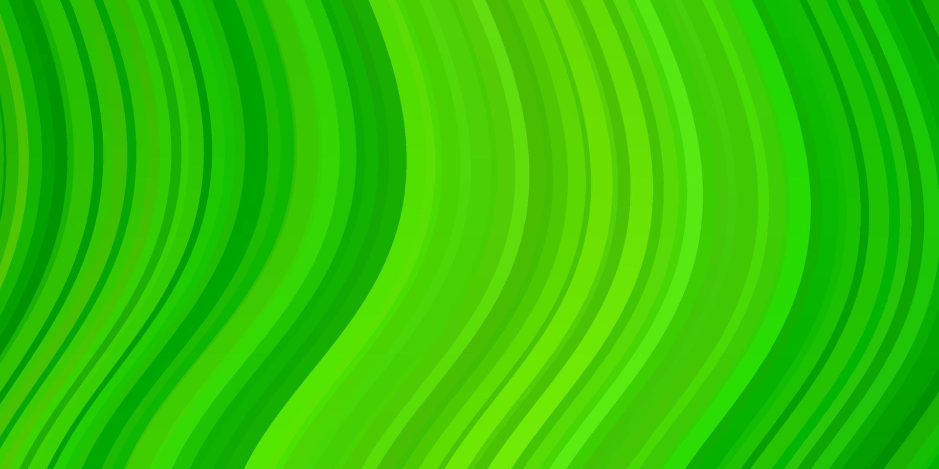 patrón de vector verde claro con curvas.