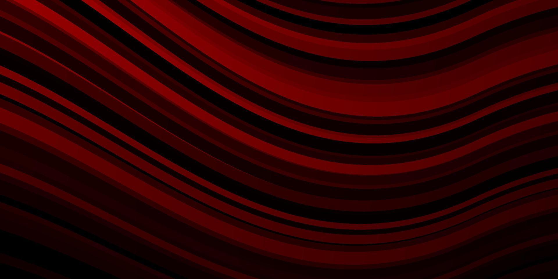 Dark Green, Red vector background with curves.