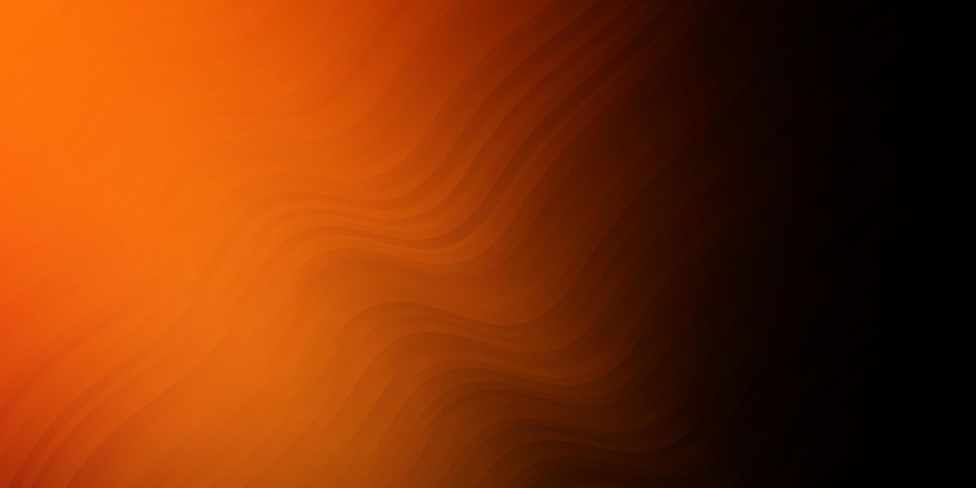 Dark Orange vector background with lines.