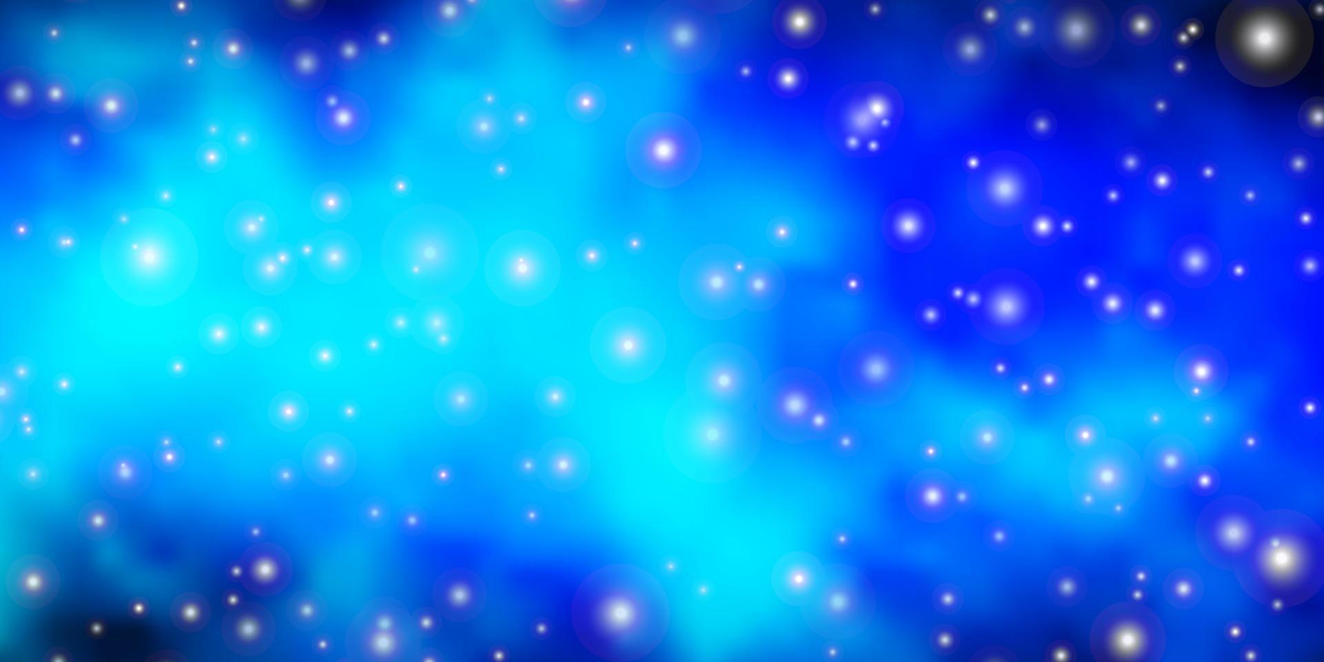 Dark BLUE vector texture with beautiful stars.